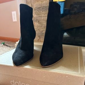 Dolce Vida Women's Dee Kitten-Heel Ankle Booties Size 10 NEW Black Suede